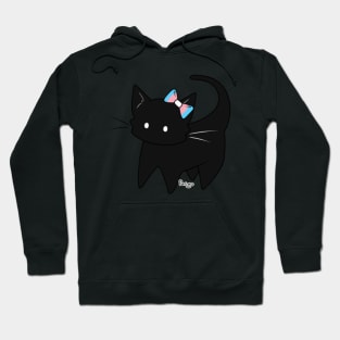 Trans Pride Ear Bow Kitty Hoodie